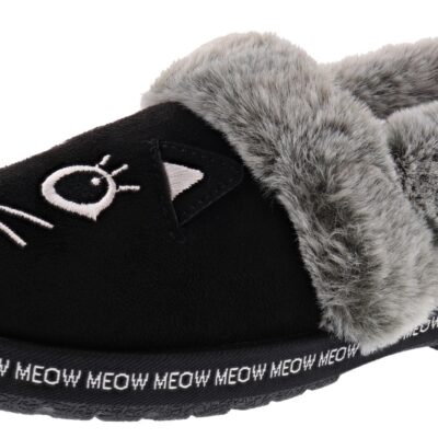 Skechers Bobs Women’s Too Cozy- Meow Pajamas Memory Foam Slippers