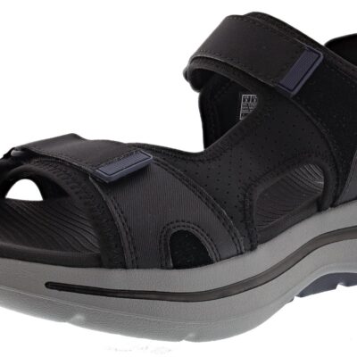 Skechers Men’s Go Walk Arch Fit Sandal Mission Hook & Loop Strap Sandals